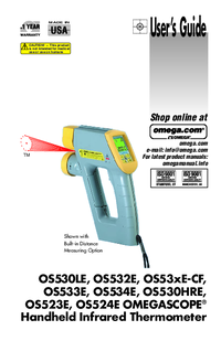 Thumbnail of document Manual - OS523E-1-SC Tripod Mount Handheld IR Thermometer -23°C to 2482°C